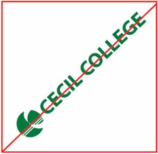 Cecil College logo rotated