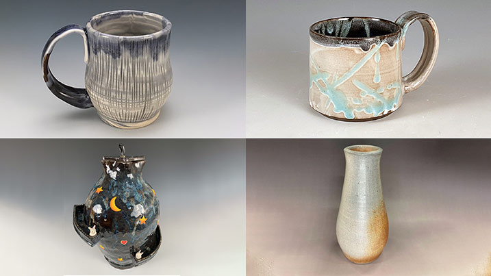Pottery created by Cecil College Alumni.
