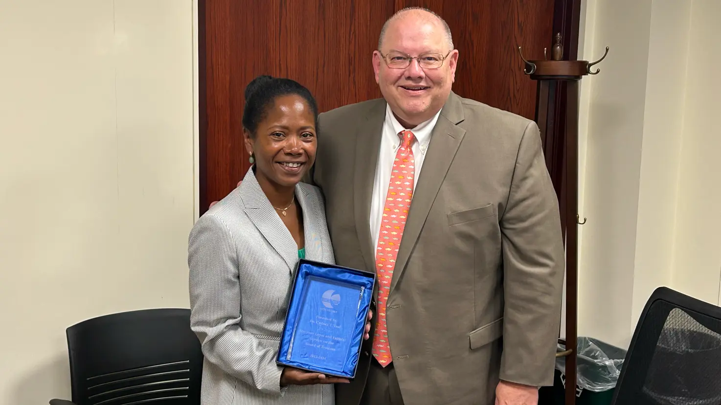 the Cecil College Board of Trustees proudly recognized Dr. Cydney Teal for her nearly 13 years of devoted service