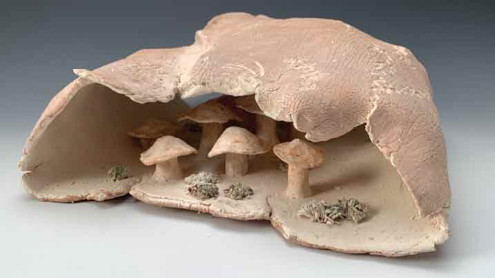 This is artwork by Mary Jo Fitz entitled "Mushroom 2"