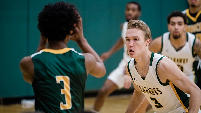 Jacob Falko guarding player