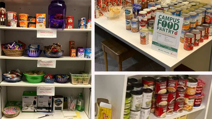 Photograph of three food pantries on the North East Campus.