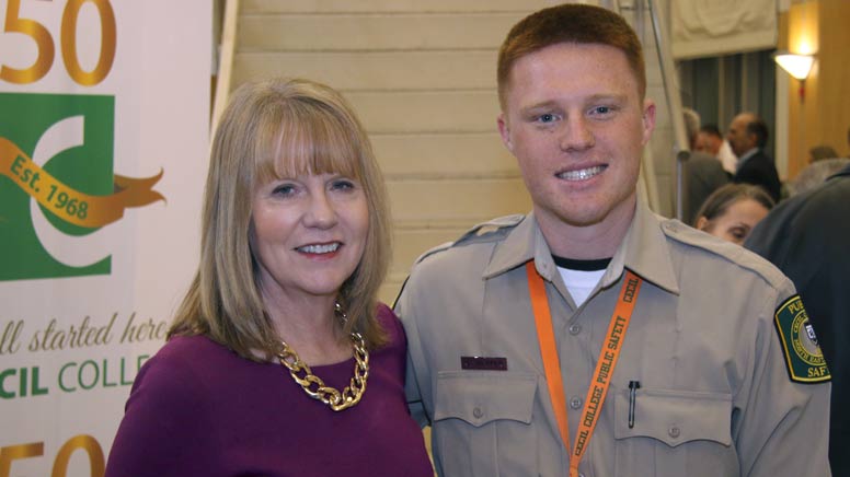 Dr. Mary Way Bolt and Garrett Shaffer.