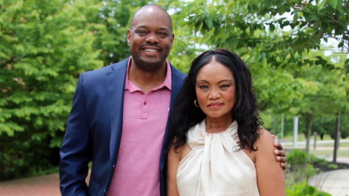 Jacqueline Brown and her son Hiram Brown, Jr.,