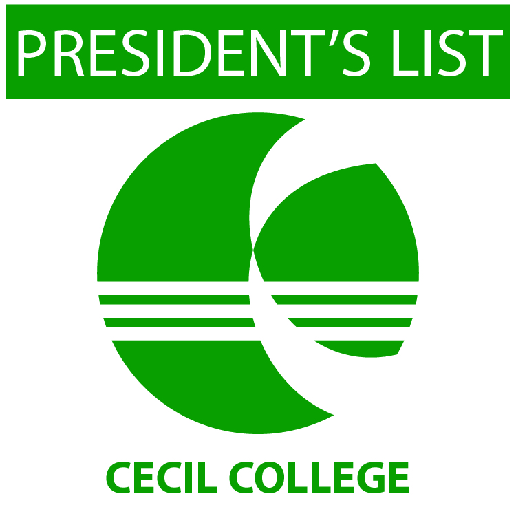 Cecil College President's List logo.