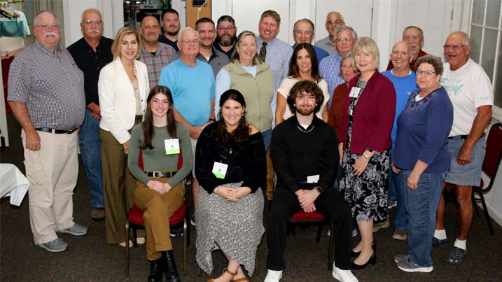 Upper Bay Ruritan Club with scholarship recipients.