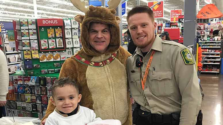 Axel, Garret, and Jack at Walmart in North East, Maryland.