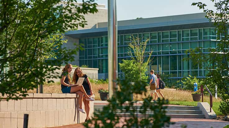 Students on campus.