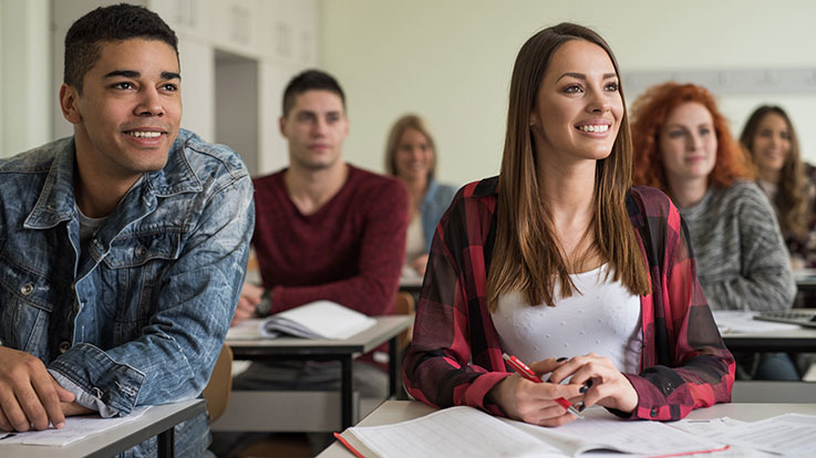 Students in a classroom.