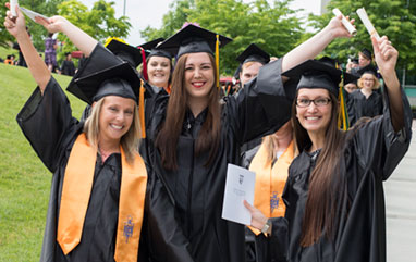 Students at graduation.