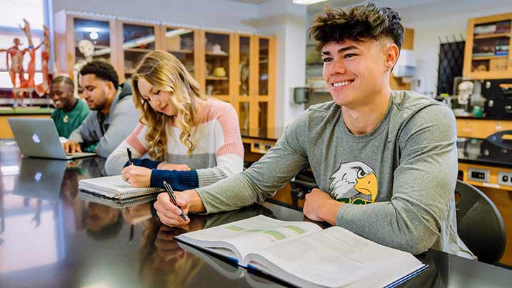 Students in a classroom.