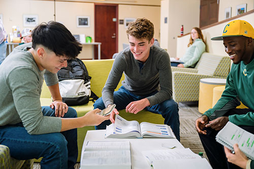 Students studying together.