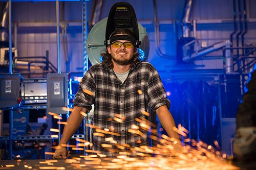 A welding student.