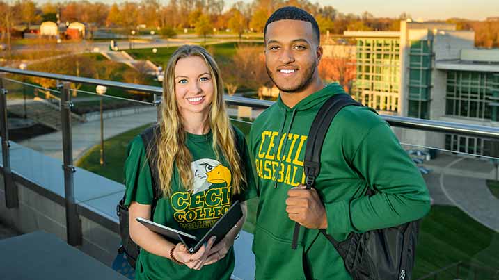 Two Cecil College students.