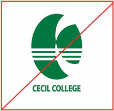 Cecil College logo that's been stretched/reshaped