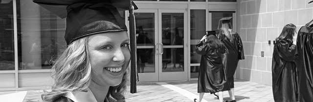 katie at graduation